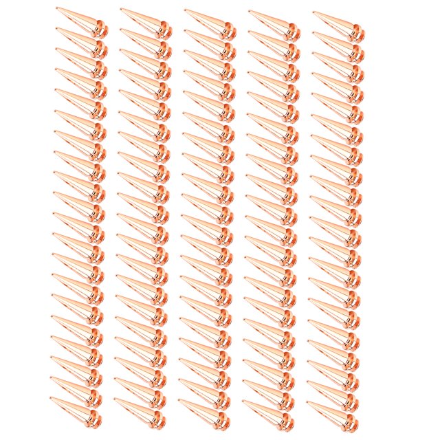 Punk Cone Spikes Studs, Metal Rivet Spikes 100 Sets for Shoes Bags Tree Type