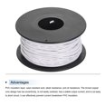 thumbnail image 3 of Uxcell 24AWG Stranded Wire Hookup 30M/100ft White, Electrical Wire UL1007 Spool, 3 of 6