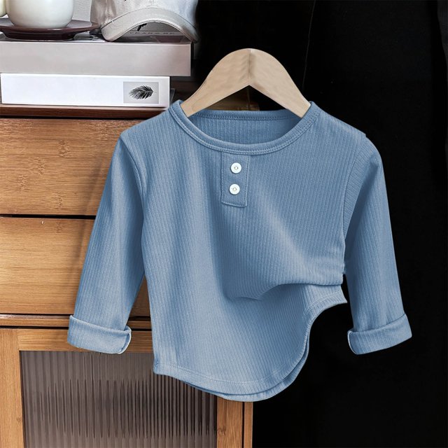 AherBiu Chandails à Manches Longues pour Enfants Col Rond Léger Extensible Chandail-Over pour Garçons Filles Automne Hiver Hauts Décontractés Chauds pour Bébé Tout-Petit Enfant, Taille 1-8 Ans