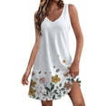 thumbnail image 1 of Pisexur Robe d'Été pour Femme, Plage, Décontractée, Sans Manches, Midi, Imprimé Floral, Débardeur, Ample, Robe Soleil avec Poche, P-2TG, 1 of 6
