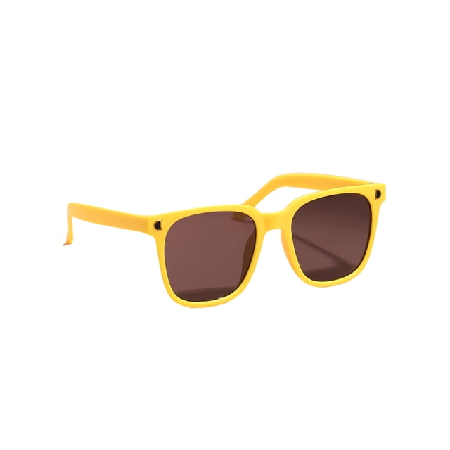 Faithtur Kids UV400 Protection Sunglasses, Contrast Color Square-Rimmed Glasses for Boys, Girls