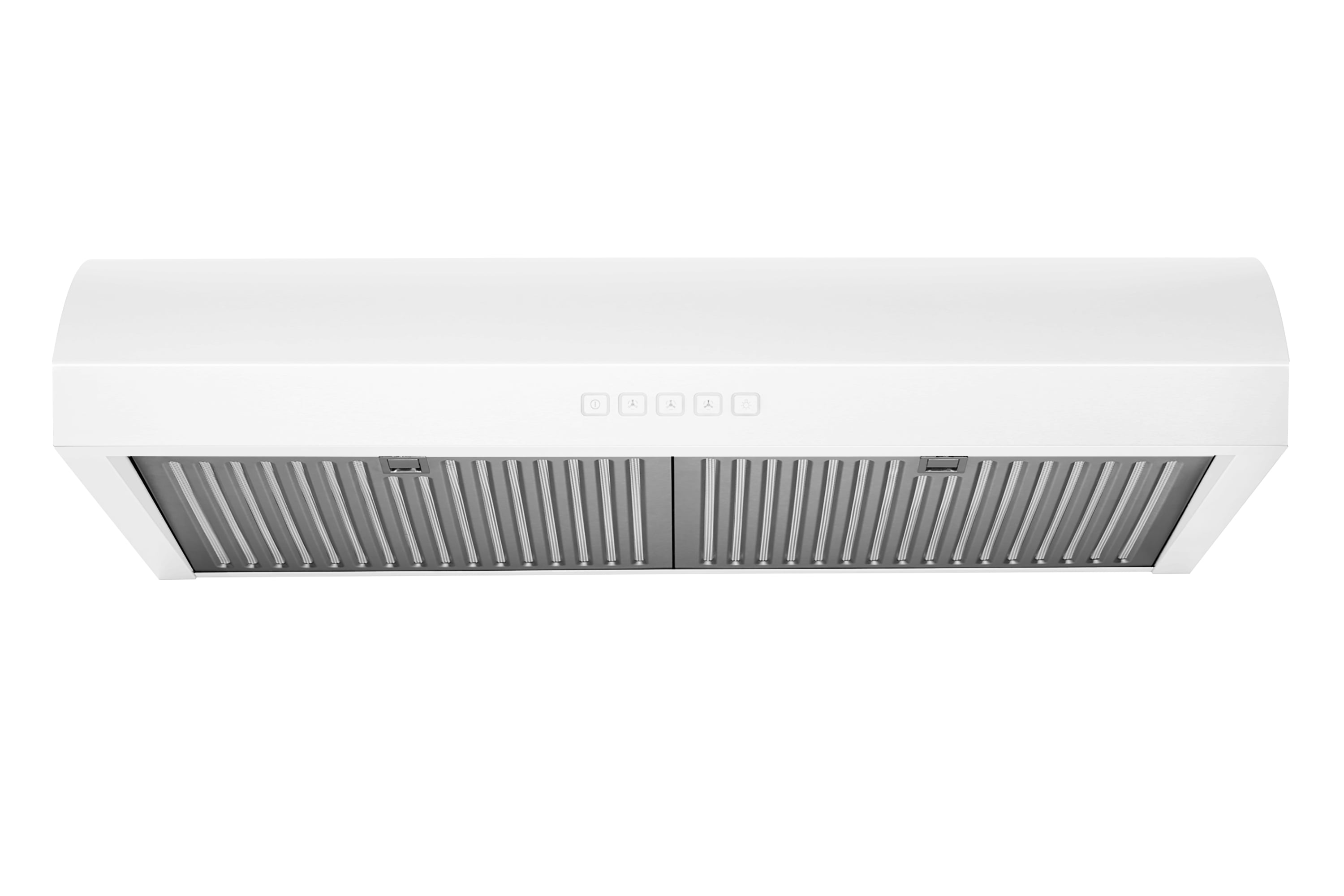 Hauslane Chef Series 30" B018 Convertible Under Cabinet Range Hood 120 Volts Minimalist 3-Way Venting 250 CFM Aluminum Filters LED in White