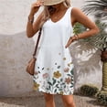 thumbnail image 4 of Pisexur Robe d'Été pour Femme, Plage, Décontractée, Sans Manches, Midi, Imprimé Floral, Débardeur, Ample, Robe Soleil avec Poche, P-2TG, 4 of 6