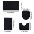 thumbnail image 2 of EGNMCR Bath Rugs,Outdoor Rug Memory Foam Bath Mat 4 Set Bathroom Rugs For 4 Pcs Toilet Mats Universal Soft Comfortable Water Absorption Non-Slip Thick Machine Washable Easier To Dry Dark Carpets Suits, 2 of 8