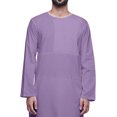 thumbnail image 2 of Atasi Asymmetric Indian Mens Long Kurta Solid Round Neck Kurtas Party Wear, 2 of 5