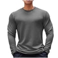 thumbnail image 1 of vdgthytj Long Sleeve Shirts for Men Fall Big and Talls Crewneck Slim Tops Comfy Soft Base Layer Pullover Work Tees, 1 of 3