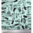 thumbnail image 1 of Soimoi Green Poly Georgette Fabric Gardening Tools & Hardware Print Sewing Fabric Yard 42 Inch Wide, 1 of 5