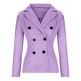 thumbnail image 3 of CEHVOM Hauts à Manches Longues Fins pour Femmes Blouse Chemise Modèles de Printemps Petit Costume Uni Liquidation, 3 of 5