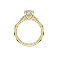 thumbnail image 3 of 0.65 T.C.W Radiant Shape Natural Diamond Latest Design Halo Wedding Ring for Ladies Solid 14K Yellow Gold Size 8, 3 of 8