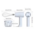 thumbnail image 3 of Iumwxz hand mixer Two-in- Wireless Cooking Machine Small USB Charging Hand-held Beater Garlic Minced Meat Auxiliary Food kitchen tools White Plastic Rollback, 3 of 5