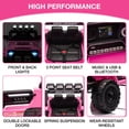 thumbnail image 3 of EDTara 12V Ride On Truck Car, Battery Powered Car w/Remote Control, Spring Suspension, LED Lights, Bluetooth, 3 Speeds, Electric Car for Kids, 3 of 8