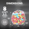 thumbnail image 3 of BalanceFrom Ensemble de 800 Balles de Foyer pour Enfants avec Sacs en Maille, Couleurs Arc-en-Ciel, 3 of 10