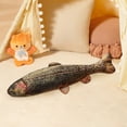 thumbnail image 4 of C-924 Black B Simulation Trout Fish Plush Toy 60Cm Cotton Material Soft Stuffed Animal Gift #82C32, 4 of 6