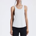 thumbnail image 2 of Timegard Tank Tops for Women Scoop Neck Workout Yoga Tops Racerback Athletic Loose Comfy Solid Color Tee, 2 of 4