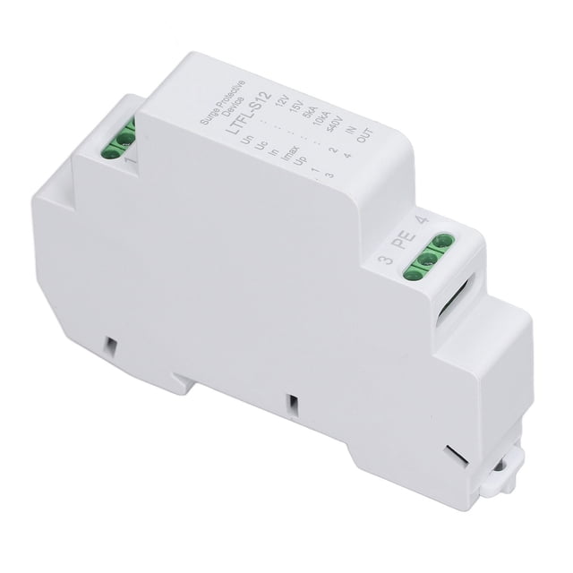 Module Parafoudre de Surtension, 12V PC 5kA Dispositif de Protection contre les Surtensions IP20 Connexion Simple Ignifuge pour Salle de Machines de Restaurant