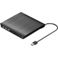 thumbnail image 1 of External CD DVD +/-RW Drive USB 3.0 Protable USB DVD/CD ROM Burner Optical Drive Player Reader Writer Laptop Desktop Computer, Mac MacBook Pro/Air, IMac, Black, 1 of 4