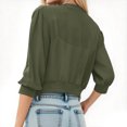 thumbnail image 3 of Erwazi Cropped Cardigan Sweaters for Women 3/4 Sleeve Fall Trendy Open Front Lightweight Short Cardigans, 3 of 7