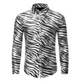 thumbnail image 1 of INSPIRE CHIC Men's Vintage Leopard Printed Button Down Long Sleeve Cotton Shirt, 1 of 7