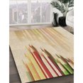 thumbnail image 3 of Ahgly Company Machine Washable Indoor Rectangle Transitional Khaki Gold Area Rugs, 2' x 5', 3 of 7