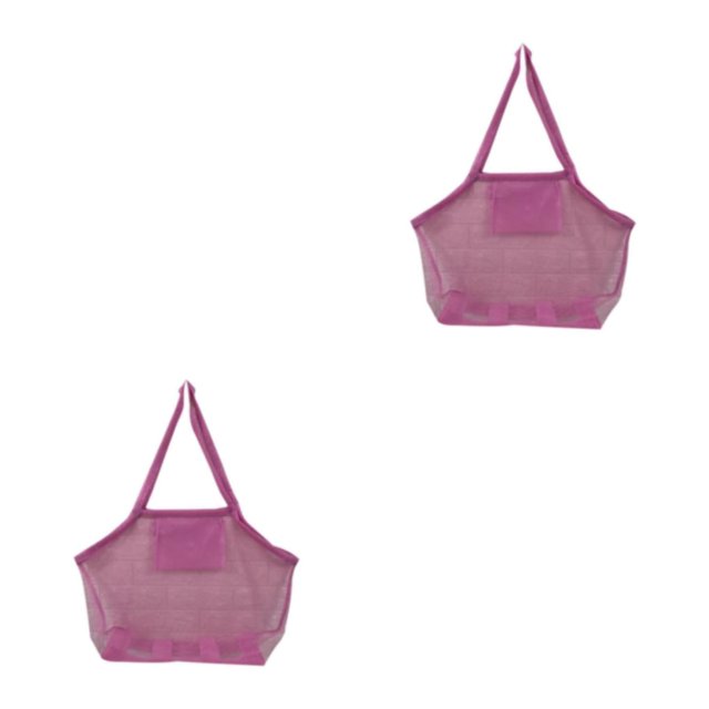 maskred Versatile Beach Toys Bag Durable Mesh Tote for Poolside Adventures Pink Extra Large 2Set