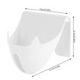 thumbnail image 4 of Dalazy Salle de Bain Drain Boîte Mural Éponge Support de Stockage Plateau en Plastique Organisateur Conteneur Pas de Forage, Blanc, 4 of 8