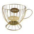 thumbnail image 1 of jifeng 1pcs Large Capacity Coffee Pod Holder Iron Keeper Capsule Coffee Basket Golden, 1 of 7