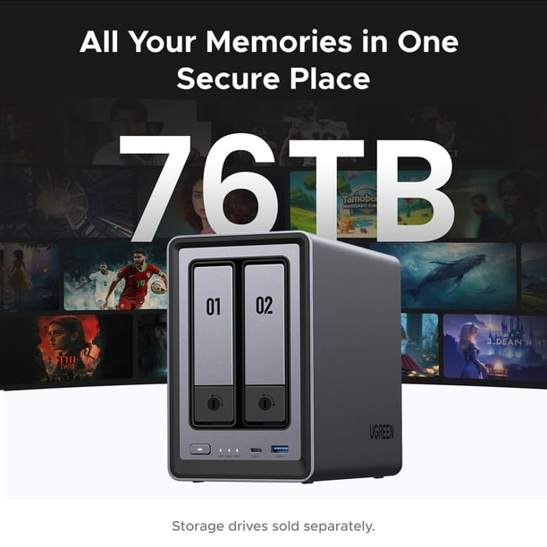 UGREEN NASync DXP2800 2-Bay NAS with Intel 4-Core CPU and 8GB DDR5