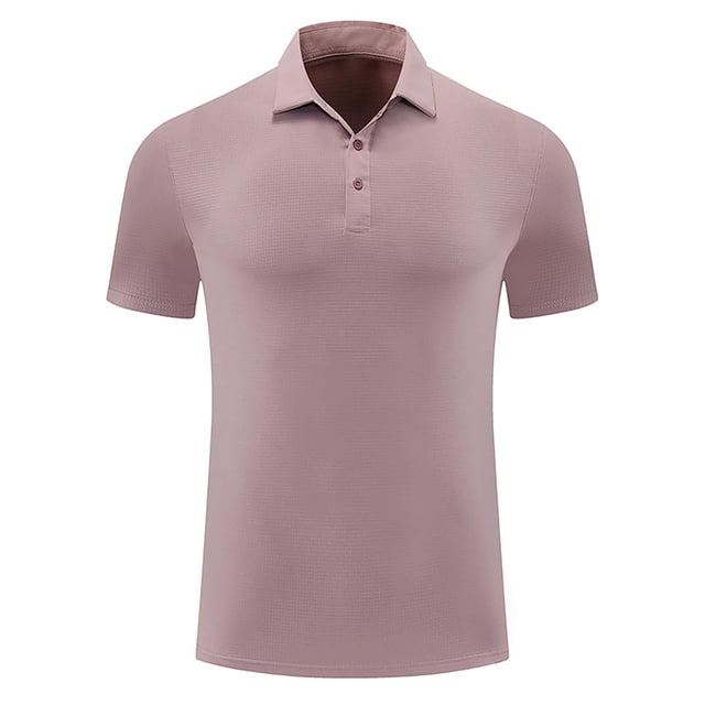 Styesk T-Shirts pour Hommes Mode Décontractée Sport Absorption de la Sueur Couleur Unie Manches Courtes Col Rabattu Blouse Chemise