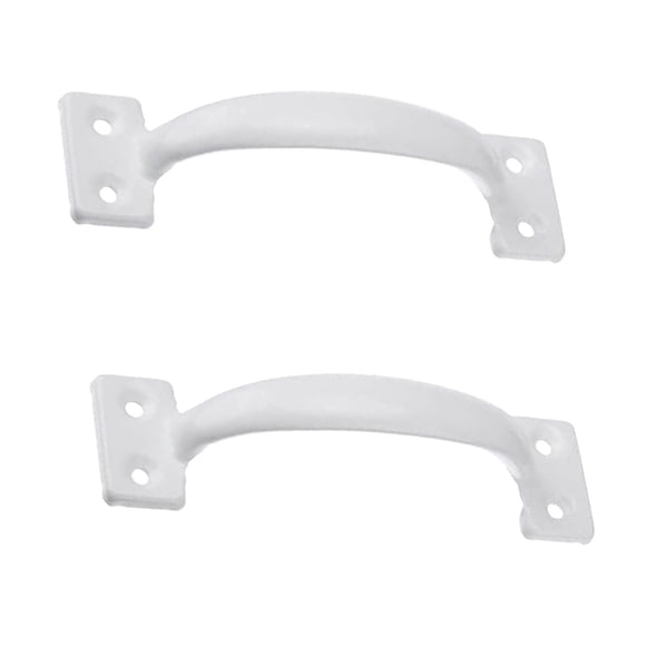 6inch Gate Handle Screen Door Handle In White 2 Pack - Suitable For Various Styles and Settings