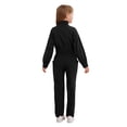 thumbnail image 2 of Ocealan Combinaison à Fermeture Éclair pour Filles Enfants, Combinaison de Vol, Justaucorps, Salopette Décontractée, Combinaison, Noir 10, 2 of 6