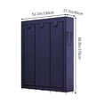 thumbnail image 3 of Blue Dustproof Closet Wardrobe Multifunctional Fabric Storage Cabinet Assembly Organizer For Home Bedroom Portable Space Saving Storage Solution Easy Setup H-18 Blue, 3 of 6