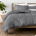thumbnail image 1 of Bare Home Goose Down Alternative Comforter Set - 3 Piece Set - Oversized Queen, Gray, 1 of 7