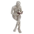 thumbnail image 3 of Figurine de Femme Lisant, Textures Vives Résistantes aux Intempéries Ornement Innovant pour Table à Manger, 3 of 8