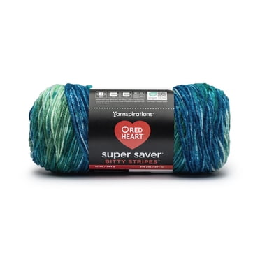Red Heart® Super Saver® Bitty Stripes™ Fil, Acrylique #4 Moyen, 10oz/283g, 515yd