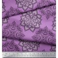 thumbnail image 2 of Soimoi Rayon Fabric Floral Mandala Printed Fabric 1 Yard 56 Inch Wide, 2 of 3