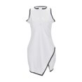 thumbnail image 3 of Ketyyh-chn99 Robes Midi pour Femmes Jupes pour Femmes Vêtements Robe d'Été Manche à Volants Ample Fluide Plissée Robe Mini Blanc,P, 3 of 4