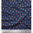 thumbnail image 1 of Soimoi Polyester Crepe Fabric Leaves, & Rose Floral Printed Fabric 1 Yard 42 Inch Wide, 1 of 3