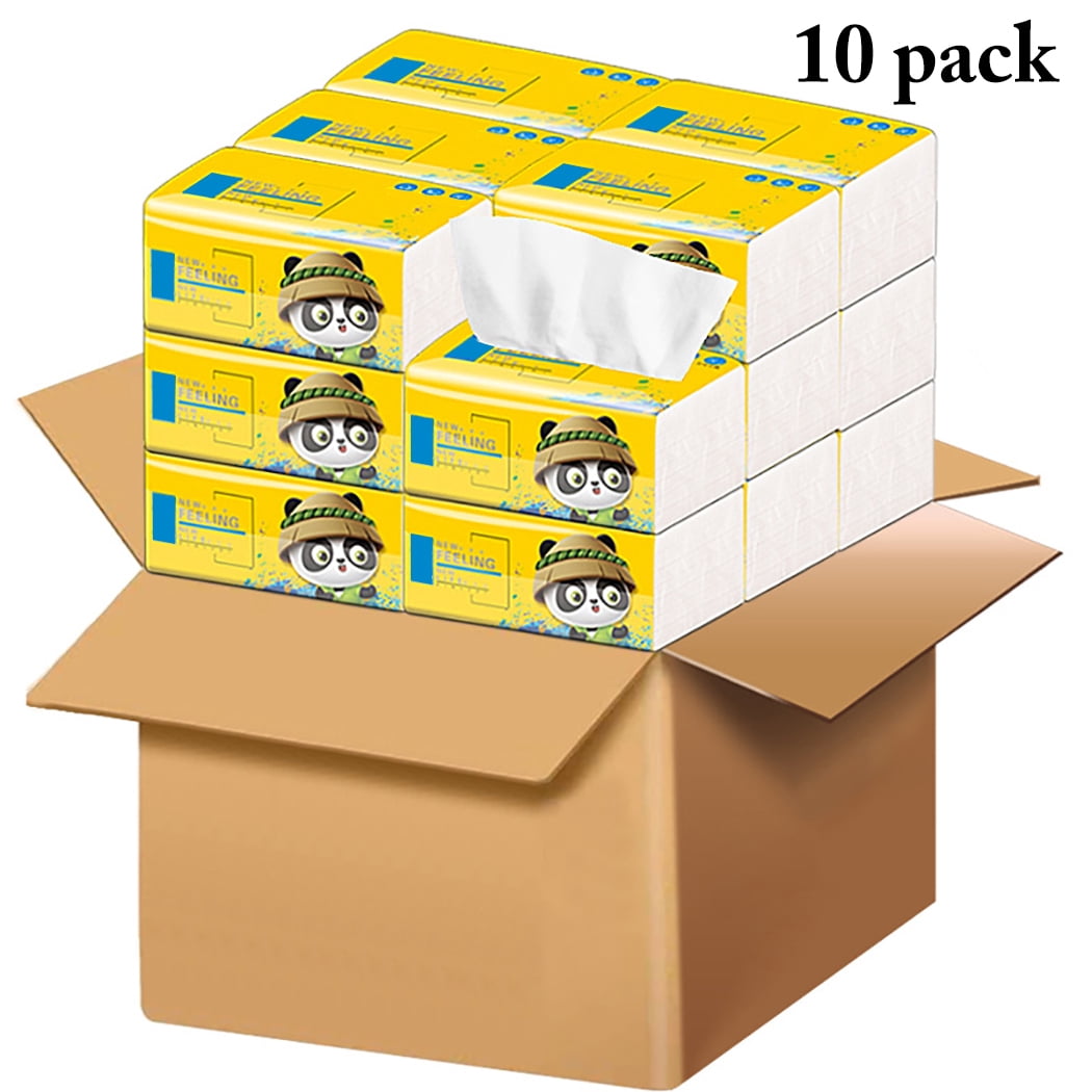 Coofit 10 Packs Tissue Paper 4-layer Smooth Absorbent Hand Paper Towel Kitchen Tissue