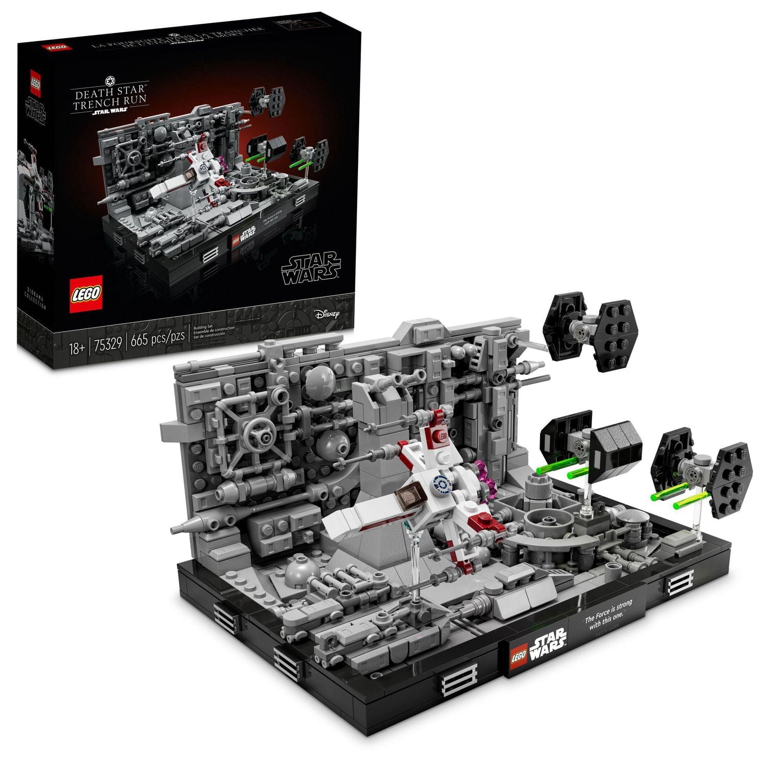 LEGO Star Wars Death Star Trench Run Diorama 75329 Toy Building Kit (665 Pieces)