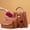 Khaki, variant on bbymog Organization and Storage Womens Purse and Handbag 3 Pcs Bag Set Tassel Tote Clutch Satchel Top Handle Shoulder Bag