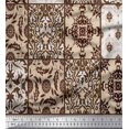 thumbnail image 1 of Soimoi Silk Fabric Check & Damask Patchwork Fabric Prints By Yard 42 Inch Wide, 1 of 3