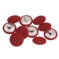 thumbnail image 1 of Unique Bargains 10pcs 28L Fabric Cloth Covered Button 18mm Round Metal Shank Sewing Buttons for Suits Dress Blouses, Red, 1 of 5
