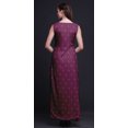 thumbnail image 4 of Bimba Robe Longue de Soirée à Fleurs pour Femmes, Col en V, Fente avant, Sans Manches, Maxi, X-Grand, 4 of 5