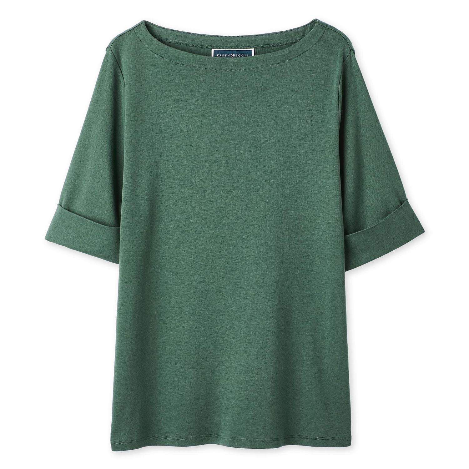 Karen Scott Women's Elbow-Sleeve Top