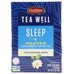 Celestial Seasonings - Tea Well Sleep Melatonin Caffeine-Free Tea Chamomile Mint - 12 Tea Bags