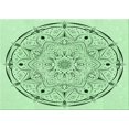 thumbnail image 1 of Ahgly Tapis Rectangulaire Lavable en Machine Intérieur Vert Menthe, 8 Pieds x 12 Pieds, 1 of 7