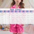 thumbnail image 2 of BLVB Girls Pajamas Satin Pajama Set Silk Pjs Short Sleeve Button down Shirts Summer Ruffle Sleepwear for Big Kids 5-15Y, 2 of 6