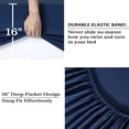 thumbnail image 3 of Bamboo Sheets Set of 4 - Rayon from Bamboo Cooling Bed Sheets, 16" Deep Pocket Fitted Sheet for Hot Sleepers, Queen Size Soft Wrinkle-Resistant Bedding, 3 of 9