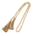 thumbnail image 1 of Guirlande de Perles en Bois avec Pompons 5 Styles Perles Rustiques Naturelles Perle en Bois, 1 of 8