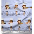 thumbnail image 1 of Soimoi Crepe Silk Fabric Cook Girl Print Fabric by Yard 42 Inch Wide, 1 of 3